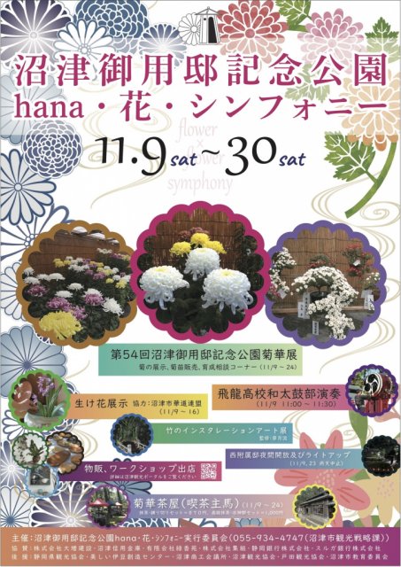 「沼津御用邸記念公園　hana・花・シンフォニー」ページが更新されました