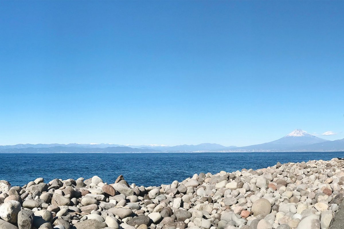 天気がいいから富士山を見に戸田に行こう！