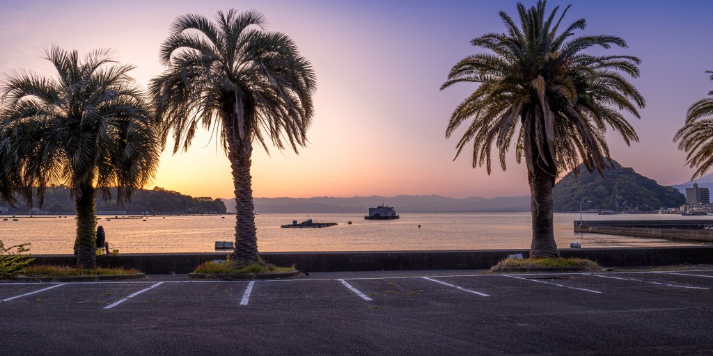 三津海岸の夕暮れ