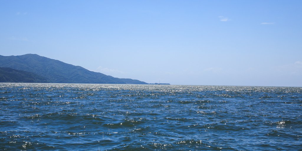 太陽の光が海に反射して本当に綺麗！
